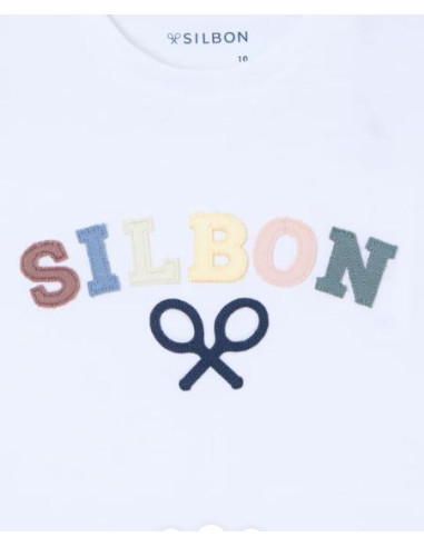 Camiseta kids Silbon raqueta media...