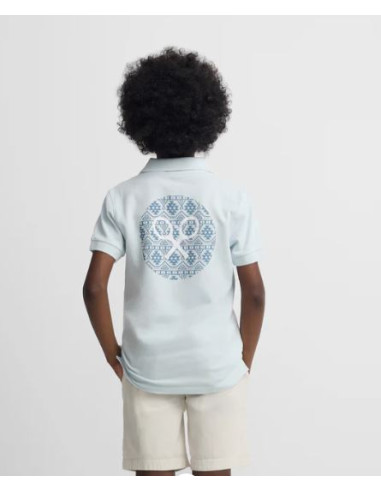 POLO KIDS RAQUETA ETNICA AZUL