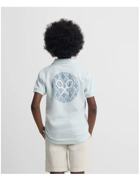 POLO KIDS RAQUETA ETNICA AZUL