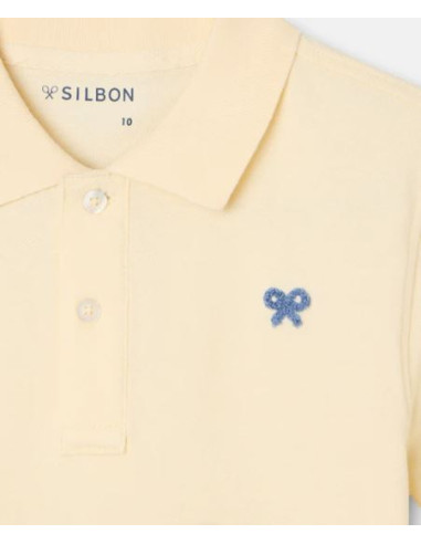 Polo kids liso logo rizo amarillo