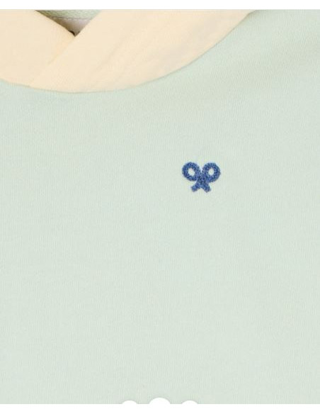 Sudadera kids Silbon capucha raqueta etnica verde