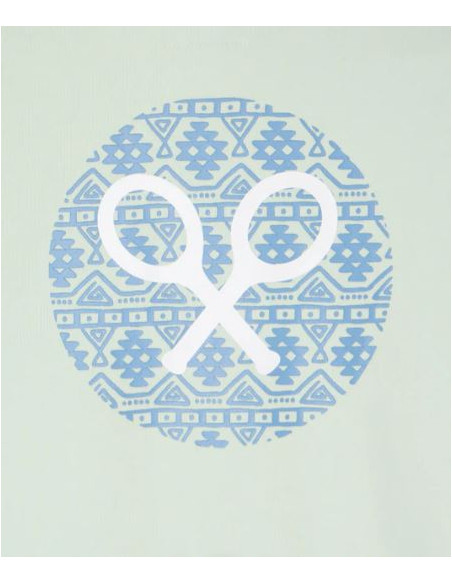 Sudadera kids Silbon capucha raqueta etnica verde