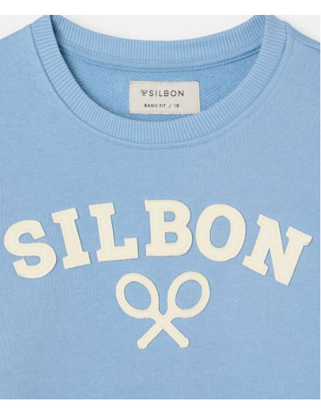 Sudadera kids Silbon raqueta media azul indigo