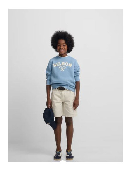 Sudadera kids Silbon raqueta media azul indigo