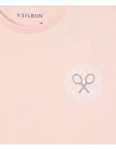 Camiseta kids Silbon raqueta etnica coral