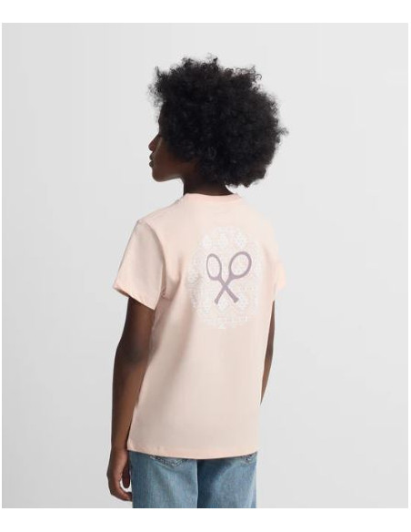 Camiseta kids Silbon raqueta etnica coral