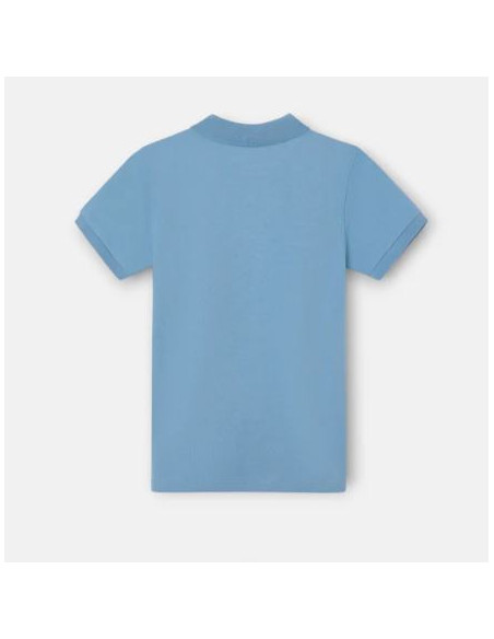Polo kids Silbon liso logo rizo azul medio