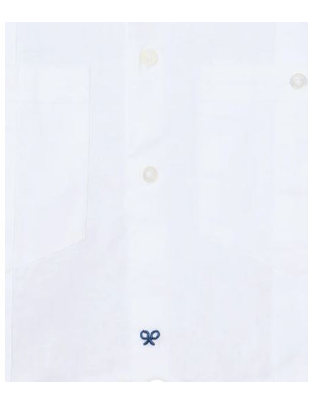 Guayabera sport kids Silbon lino blanco